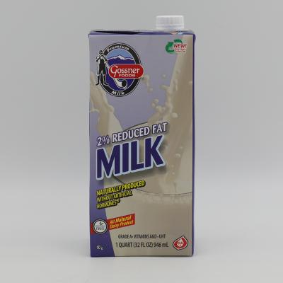 MILK, GOSSNER 2% R/F WHT 1qt/12